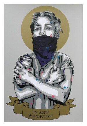 In Art We Trust - Purple (Print) By Zabou