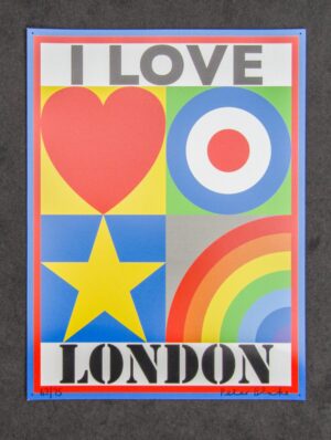 I Love London Xl Tin Plate Edition By Peter Blake