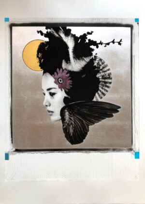 The Flowers Whirl Away Print by ANDREW MILLAR