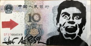Can't Buy Me Love Chinese note by JEF AEROSOL