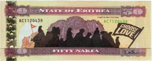 And We Walk Eritrean 50 note by AIDA WILDE