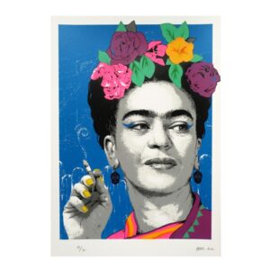 Frida Smoking (Hand-Finished Print) By Zabou
