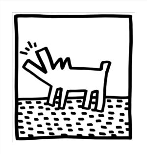 Untitled (Barking Dogs) by Haring Mini Print