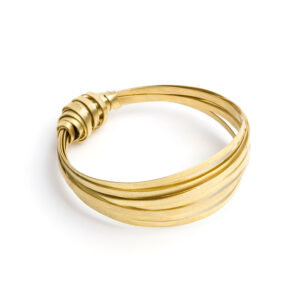 Ribbon Ring in Brass by Just Trade